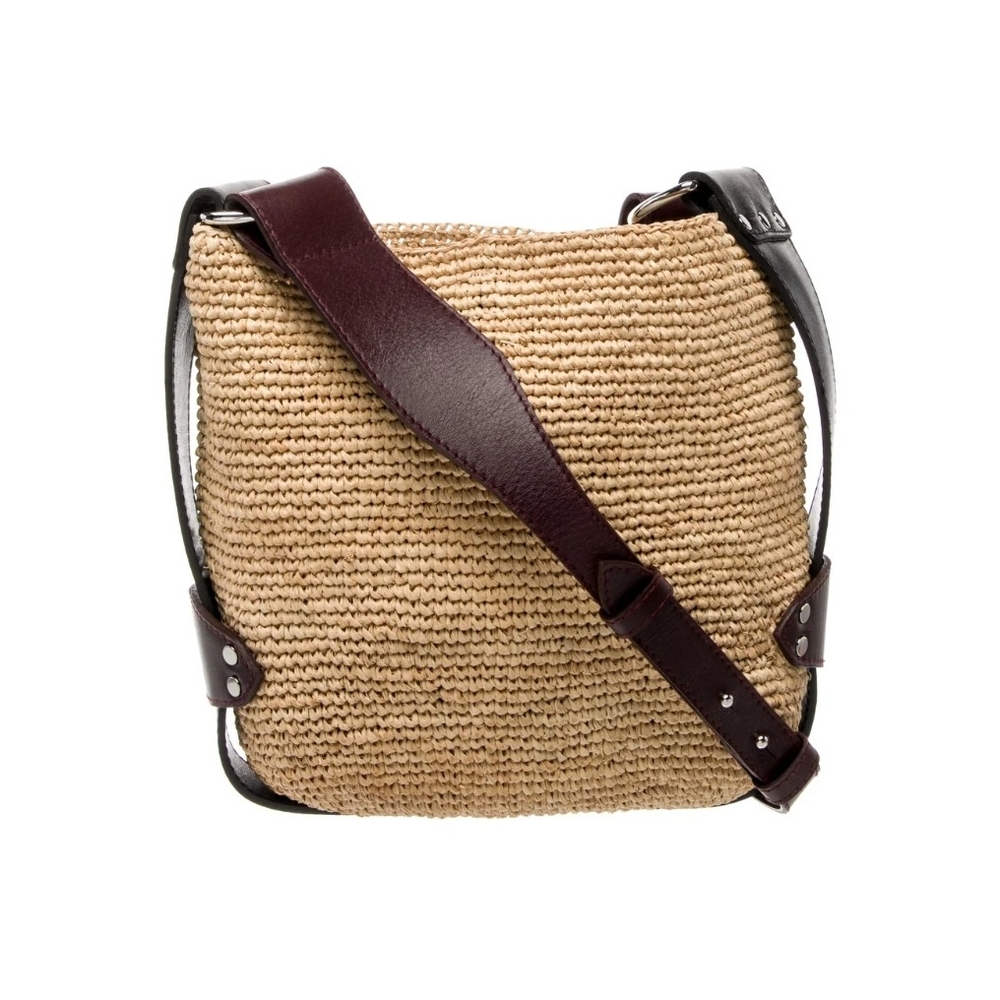 Isabel Marant Porte Epaule Mini Bayia Crossbody Dark Brown Strap